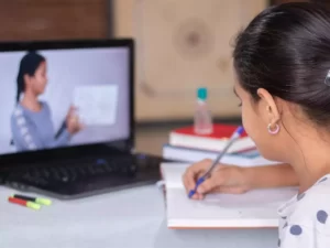 Online coaching for APSC. Student attending online classes for CIVIL SERVICES exam